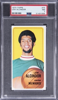 1970 Topps Basketball #75 Lew Alcindor Rookie Card - PSA NM 7